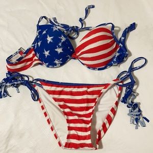 Xhilaration- red, white, and blue bikini. 4ofJ